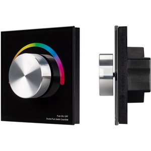 Изображение товара Панель SMART-P8-RGB-G-IN Black (12-24V, 3x4A, Rotary, 2.4G) (Arlight, IP20 Пластик, 5 лет) 033763