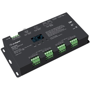 Изображение товара Декодер SMART-DMX-SUF (12-24V, 12x5A, XLR3, RJ45) (Arlight, IP20 Металл, 5 лет) 033768