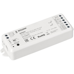 Изображение товара INTELLIGENT ARLIGHT Диммер SMART-PWM-102-72-MIX-PD-SUF (12-36V, 2x5A, TUYA Wi-Fi, 2.4G) (IARL, Контроллер) 034501(1)
