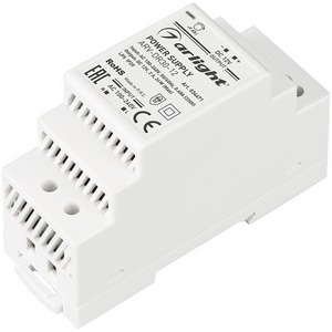 Изображение товара Блок питания ARV-DR30-12 (12V, 2A, 24W) (Arlight, IP20 DIN-рейка) 034671