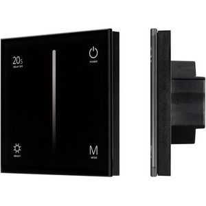 Изображение товара Панель SMART-P6-DIM-G-IN Black (12-24V, 4x3A, Sens, 2.4G) (Arlight, IP20 Пластик, 5 лет) 034780