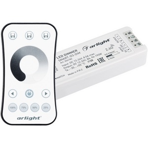 Изображение товара Диммер SMART-DIM-SET-RING (12-24V, 1x8A, ПДУ 2.4G) (Arlight, IP20 Пластик, 5 лет) 034786
