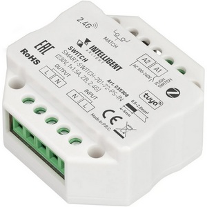 Изображение товара INTELLIGENT ARLIGHT Релейный модуль SMART-SWITCH-701-72-PS-IN (230V, 1x1.5A, ZB, 2.4G) (IARL, Пластик) 035308