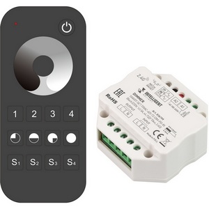 Изображение товара INTELLIGENT Диммер SMART-SET-TRIAC-601-72-DIM-PD-IN Black (230V, 1x1.5A, x4, ПДУ 10кн, 2.4G) (IARL, IP20 Пластик, 5 лет) 036199