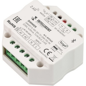 Изображение товара INTELLIGENT Диммер SMART-0-10V-301-72-DIM-PD-IN (230V, 1x20mA, TUYA BLE, 2.4G) (IARL, IP20 Пластик, 5 лет) 037345