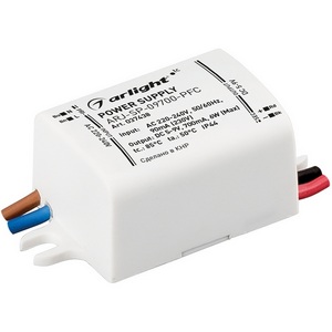 Изображение товара Блок питания ARJ-SP-09700-PFC (6W, 5-9V, 700mA) (Arlight, IP44 Пластик) 037438