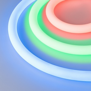 Изображение товара Светодиодная лента герметичная МУНLIGHT-TOP-F280-D25mm 24V RGB 360deg (14.4 W/m, IP65, 3535, 5m, wire x1) (Arlight, Прямой вывод кабеля) 037563