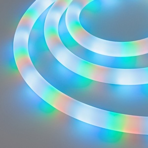 Изображение товара Светодиодная лента герметичная SPI-МУНLIGHT-TOP-F180-D25mm 12V RGB-PX2 360deg (20 W/m, IP65, 3535, 3m, wire x1) (Arlight, Прямой вывод кабеля) 037564