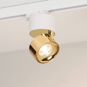 Изображение товара Трековый светильник светодиодный SP-PLURIO-TRACK-4TR-R77-9W Day4000 (WH-BRS, 36 deg, 230V) (Arlight, IP20 Металл) 038100