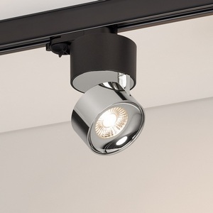 Изображение товара Трековый светильник трехфазный LED SP-PLURIO-TRACK-4TR-R77-9W Day4000 (BK-CHR, 36 deg, 230V) (Arlight, IP20 Металл) 038111