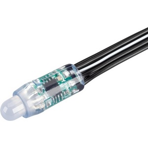 Изображение товара Герметичный управляемый модуль DMX-UVR-D12 5V RGB (0.3W, IP67, 90deg) (Arlight, Пластик, 5 лет) 039171