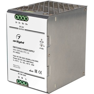 Изображение товара Блок питания ARV-DRP480-PFC-24 (24V, 20A, 480W) (Arlight, IP20 Металл) 040231