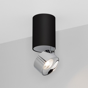 Изображение товара Точечный светильник хромированный светодиодный SP-PLURIO-SURFACE-LONG-R77-9W Day4000 (BK-CHR, 36 deg, 230V) (Arlight, IP20 Металл, 3 года) 040380