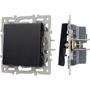 Изображение товара Механизм выключателя встраиваемый одноклавишный непроходной SWT-MK01-PL-BK (250V, 16A) Arlight 043711