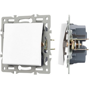 Изображение товара Механизм выключателя встраиваемый одноклавишный перекрёстный SWT-MKX1-PL-WH (250V, 16A) Arlight 043718