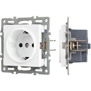 Изображение товара Механизм встраиваемый электрической розетки SCT-MEU1-PL-WH (250V, 16A) Arlight 043730