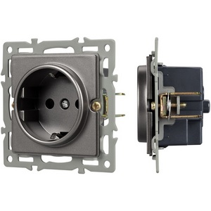 Изображение товара Механизм встраиваемый электрической розетки SCT-GP-MEU-PL-GR (250V, 16A) Arlight 043741