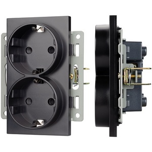 Изображение товара Механизм встраиваемый электрической розетки SCT-MEUD-PL-BK (250V, 16A) Arlight 043765