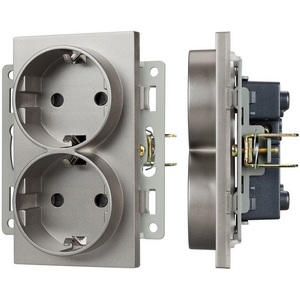 Изображение товара Механизм встраиваемый электрической розетки SCT-MEUD-PL-GR (250V, 16A) Arlight 043766