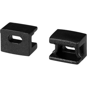 Изображение товара Заглушка PLINTUS-FANTOM-BENT BLACK с отверстием (Arlight, Пластик) 043905