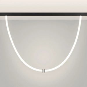 Изображение товара Трековый светильник магнитный с гибким неоном MAG-ORIENT-TUBE-ELASTIC-R25-L5000-70W Day4000 (BK, 360 deg, 48V, DALI) (Arlight, IP20 Металл) 044340