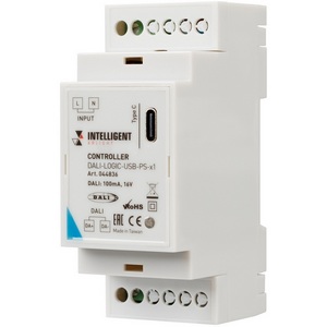 Изображение товара INTELLIGENT ARLIGHT Контроллер DALI-LOGIC-USB-PS-x1 (BUS/230V) (IARL, IP20 Пластик, 2 года) 044836