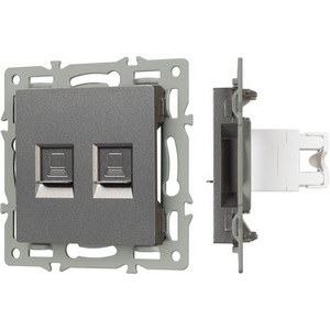 Изображение товара Механизм встраиваемый компьютерной розетки двойной SCT-MPC2-PL-GR (RJ-45, CAT6) Arlight 045338