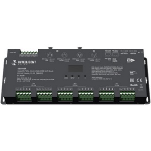 Изображение товара INTELLIGENT ARLIGHT Декодер SMART-PWM-124-83-SH-RDM-SUF Black (12-24V, 24x4A, XLR3, DMX512) (Arlight, IP20 Металл, 5 лет) 046483