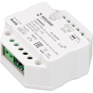 Изображение товара INTELLIGENT ARLIGHT Диммер SMART-PWM-101-72-DIM-PD-IN (12-48V, 1x8A, 2.4G) (IARL, IP20 Пластик, 5 лет) 046515