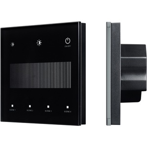Изображение товара INTELLIGENT ARLIGHT Сенсорная панель SMART-DALI-301-11-1G-4SC-DIM-IN Black (BUS/24V, Touch, 2.4G) (IARL, IP20 Пластик, 5 лет) 046547