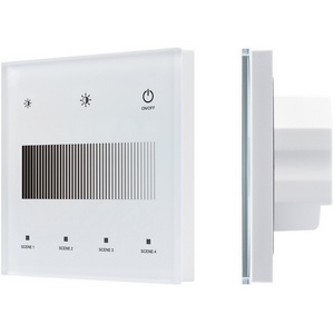 Изображение товара INTELLIGENT ARLIGHT Сенсорная панель SMART-DALI-301-11-1G-4SC-DIM-IN White (BUS/24V, Touch, 2.4G) (IARL, IP20 Пластик, 5 лет) 046549