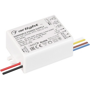 Изображение товара Блок питания ARJ-SP-40200-PFC-DALI2-PD (8W, 3-40V, 200mA) (Arlight, IP20 Пластик) 047351