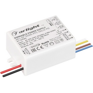 Изображение товара Блок питания ARJ-SP-33300-PFC-DALI2-PD (10W, 3-33V, 300mA) (Arlight, IP20 Пластик) 047353