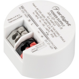 Изображение товара Блок питания ARJ-SP-40200-R (8W, 27-40V, 200mA) (Arlight, IP20 Пластик, 5 лет) 048763