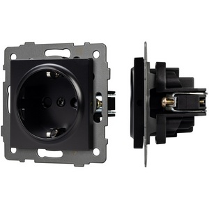 Изображение товара Механизм встраиваемый электрической розетки SCT-MEU1-PL-BK-V (250V, 16A) Arlight 049815