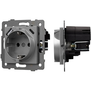 Изображение товара Механизм встраиваемый розетки с USB зарядкой SCT-MUAC-PL-GR-V (250V, 16A) Arlight 049831