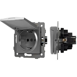 Изображение товара Механизм розетки влагозащищённый SCT-MCP-PL-GR-V (250V, 16A) (Arlight) 049836