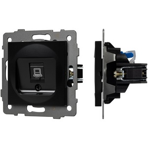 Изображение товара Механизм встраиваемый компьютерной розетки SCT-MPC1-PL-BK-V (RJ-45, CAT6) Arlight 049847