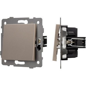 Изображение товара Механизм выключателя встраиваемый одноклавишный непроходной SWT-MK01-PL-GD-V (250V, 10A) Arlight 049870