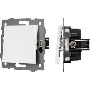 Изображение товара Механизм выключателя встраиваемый одноклавишный проходной SWT-MKP1-PL-WH-V (250V, 10A) Arlight 049871