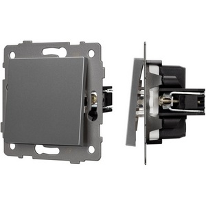 Изображение товара Механизм выключателя встраиваемый одноклавишный перекрёстный SWT-MKX1-PL-GR-V (250V, 10A) Arlight 049877