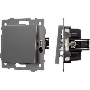 Изображение товара Механизм выключателя встраиваемый одноклавишный самовозвратный SWT-MKR1-PL-GR-V (250V, 10A) Arlight 049881