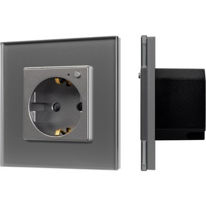 Изображение товара Розетка встраиваемая электрическая с Zigbee управлением с подсветкой SCT-OMALI-EUZB1-PL-GR (240V, 16A, Zigbee, Умный дом, Алиса) Arlight 050101