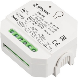 Изображение товара Диммер INTELLIGENT ARLIGHT DALI-TRIAC-601-72-D2-DRI-PS-DIN White (230V, 1x1.5A) (IARL, IP20 Пластик) 050433