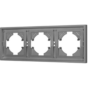 Изображение товара Рамка пластиковая FRM-TENDO-PL-3-GR (Arlight, Графитовый) 053845