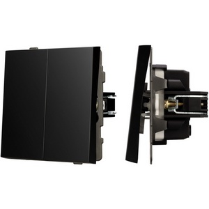 Изображение товара Механизм выключателя двухклавишный непроходной SWT-TENDO-MK02-PL-BK (230V, 10A) (Arlight) 054059