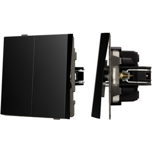 Изображение товара Механизм выключателя двухклавишный проходной SWT-TENDO-MKP2-PL-BK (230V, 10A) (Arlight) 054067