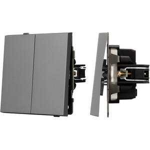 Изображение товара Механизм выключателя двухклавишный проходной SWT-TENDO-MKP2-PL-GR (230V, 10A) (Arlight) 054068