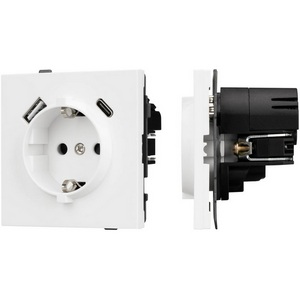 Изображение товара Механизм розетки с USB зарядкой SCT-TENDO-MUAC-PL-WH (230V, 16A) (Arlight, Белый) 054086