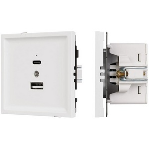 Изображение товара Механизм USB розетки SCT-TENDO-MUAC-PL-WH (5V, 3A, QC3) (Arlight, Белый) 054094